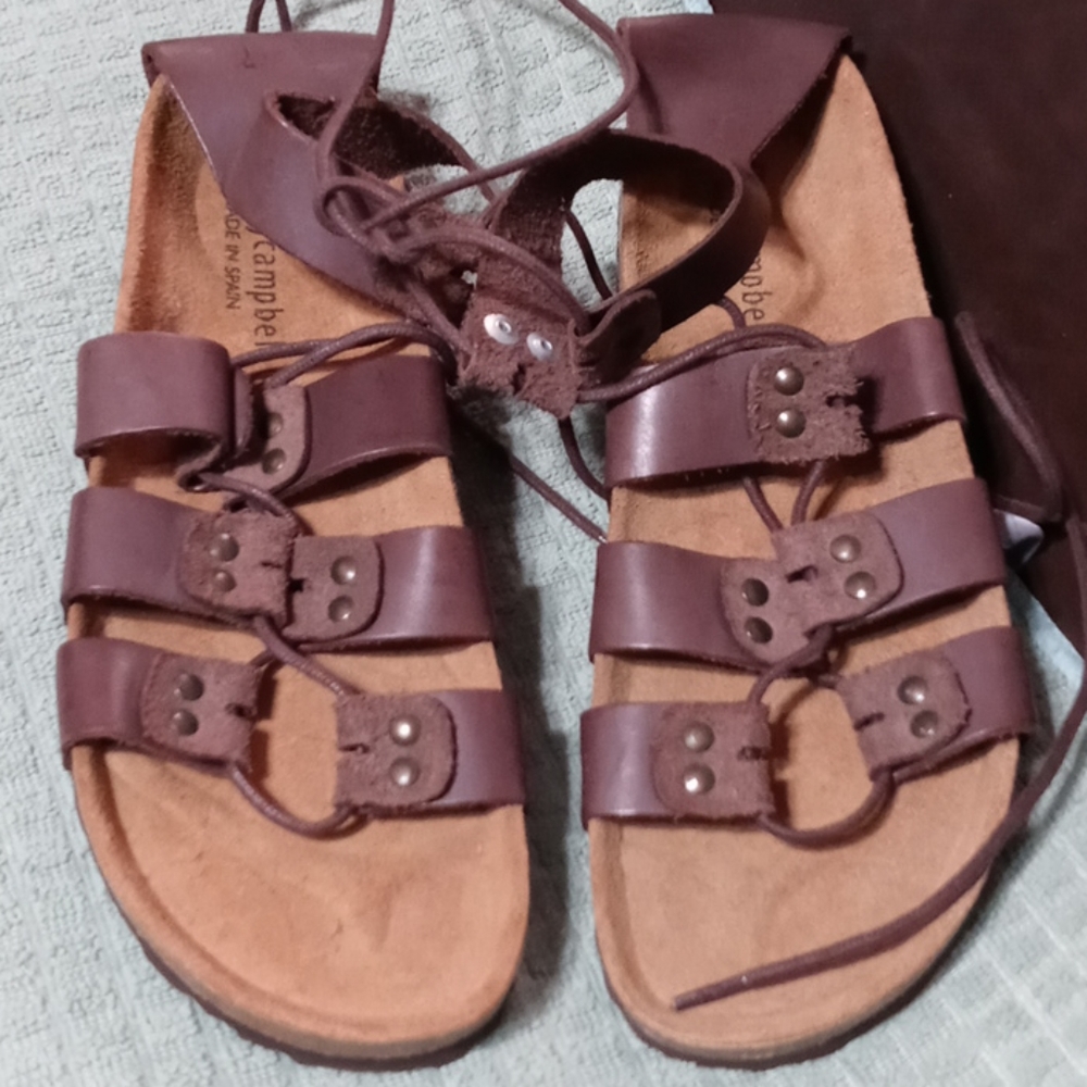 Jeffrey Campbell Leather Lace Up Gladiator Sandals